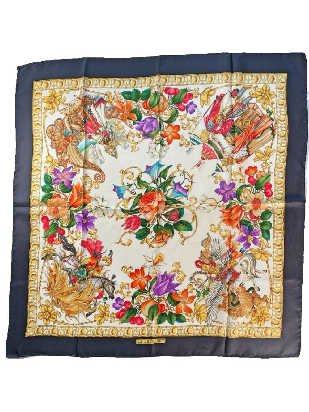 Vintage Gucci “Le Leggende” Silk Scarf